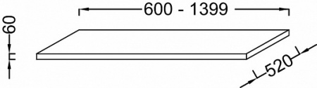Столешница для раковины 120 см Jacob Delafon Parallel EB50-1200-E10, квебекский дуб