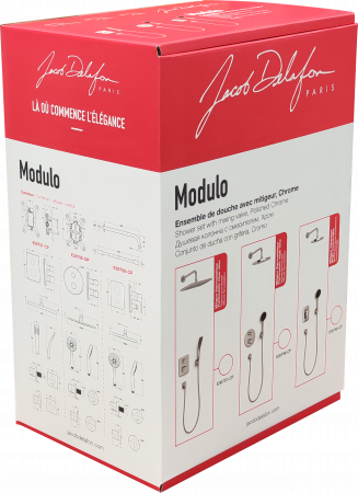 Душевая система Jacob Delafon Modulo E30758-CP круглый дизайн, с термостатом